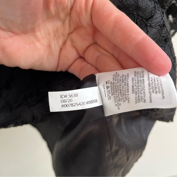 Express Lace Puff Sleeve Fit And Flare Dress Black Size Small - Picture 11 of 12